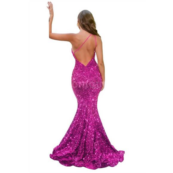 NEW PORTIA&SCARLETT long mermaid prom dress in pink - Picture 2 of 2